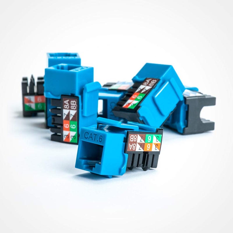 VC VERTICAL CABLE Vertical Cable Cat6 90 Degree Keystone Jack â€“ Easily Snaps into Housing or Wall Plate â€“ 25 Pack - Image 2